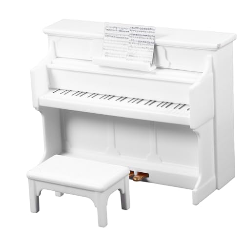 Milisten 1 Satz Klavier mit Hocker und Notenblatt Puppenhaus Zubehör für Kreative Dekoration Weißes Klaviermodell für Miniaturmöbel und Musikalische im Spielzimmer Milisten 1 Satz Klavier mit Hocker und Notenblatt Puppenhaus Zubehör für Kreative Dekoration Weißes Klaviermodell für Miniaturmöbel und Musikalische im Spielzimmer von Milisten