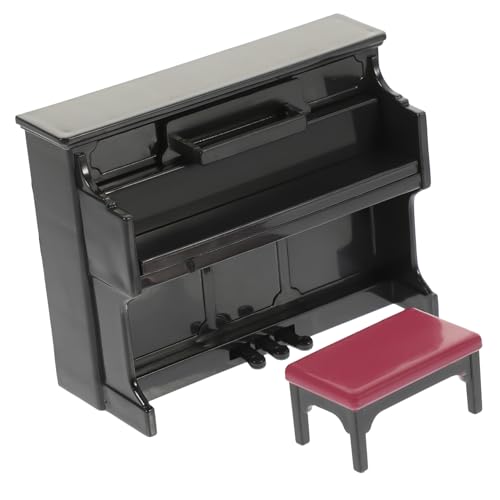 Milisten 1 Satz Klaviermodell Mini-Piano-Modell Mini-Klavierdekoration klein Miniaturen winzig Schwarzes Miniaturklavier Miniaturmodell Klavier Dekoration Mini-Simulationsmöbel pp von Milisten