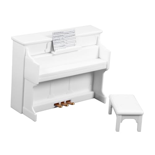Milisten 1 Satz Klaviermodell Miniklavier Für Puppe Klavier Für Puppenhaus Klavier Für Minihaus Miniatur-puppenhauszubehör Mini-möbelmodell Puppenhaus Klavier Und Hocker Weiß Plastik Milisten 1 Satz Klaviermodell Miniklavier Für Puppe Klavier Für Puppenhaus Klavier Für Minihaus Miniatur-puppenhauszubehör Mini-möbelmodell Puppenhaus Klavier Und Hocker Weiß Plastik von Milisten