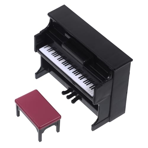 Milisten 1 Satz Klaviermodell winziges Klavier Mini Instrument klein aufrecht Musik Puppenhaus Klavier und Hocker Zubehör für Puppenhäuser Puppenhausmöbel Plastik Schwarz Milisten 1 Satz Klaviermodell winziges Klavier Mini Instrument klein aufrecht Musik Puppenhaus Klavier und Hocker Zubehör für Puppenhäuser Puppenhausmöbel Plastik Schwarz von Milisten