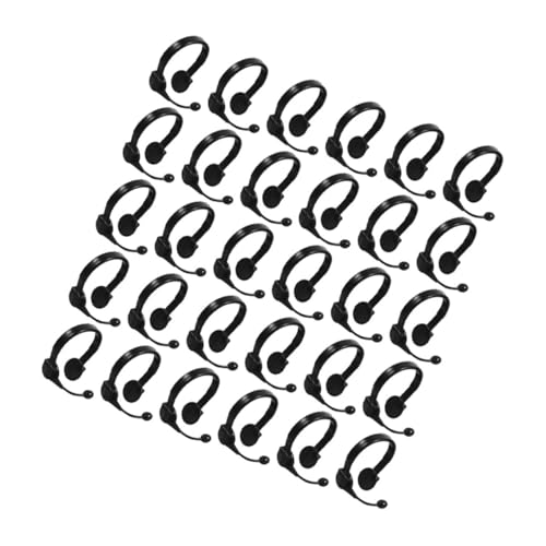 Milisten 1 Satz Kleine Gelbe Ente Headset Puppe Mini Kopfhörer Fake Headset Ornament Ohrhörer Requisite Simulierte Ohrhörer Fake Ohrhörer Simulation Headset Requisite Schwarz 100 Stück von Milisten