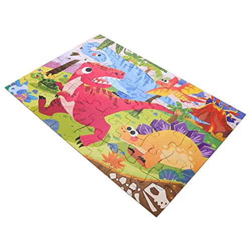 Milisten 1 Satz Lernpuzzle Pädagogisches Puzzle für Kleinkinder Dinosaurier Fördert Motorische Fähigkeiten Bunten Kindersicheren Materialien von Milisten