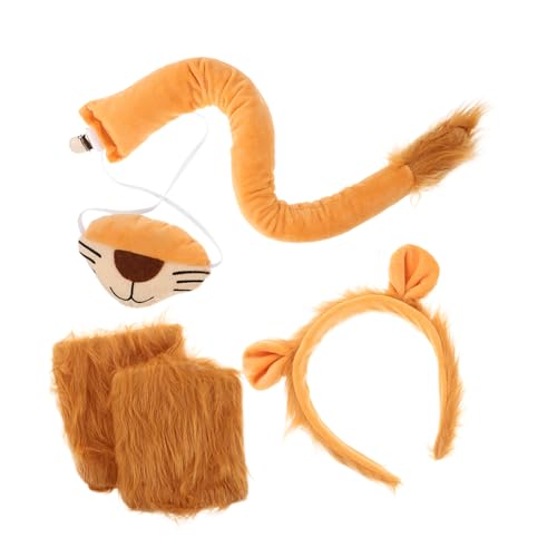 Milisten 1 Satz Löwenkostüm Zubehörset Tierohren Haarreif für Karneval Cosplay und Halloween Weiches Stirnband mit Leicht und Bequem Accessoire für Tier Mottopartys und Feste Milisten 1 Satz Löwenkostüm Zubehörset Tierohren Haarreif für Karneval Cosplay und Halloween Weiches Stirnband mit Leicht und Bequem Accessoire für Tier Mottopartys und Feste von Milisten