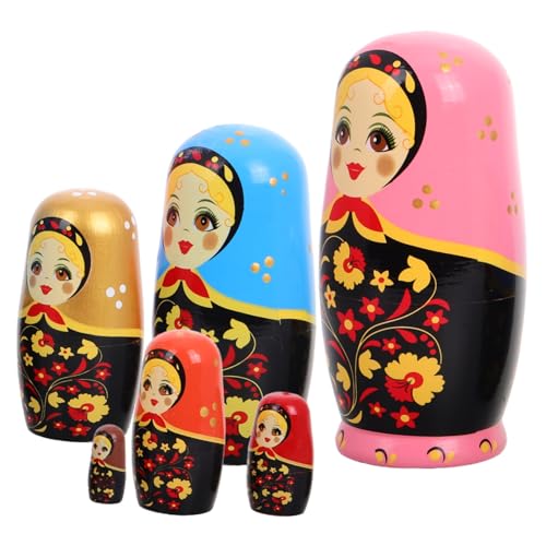 Milisten 1 Satz Matroschka- Russische Puppe Kinderspielzeug Russische Nistpuppen für Holzpuppen für Russisches Nistpuppenspielzeug Haus nisten Puppen hölzern Milisten 1 Satz Matroschka- Russische Puppe Kinderspielzeug Russische Nistpuppen für Holzpuppen für Russisches Nistpuppenspielzeug Haus nisten Puppen hölzern von Milisten