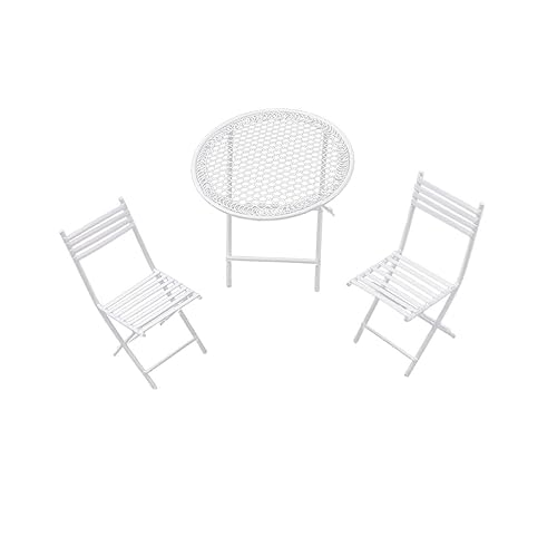 Milisten 1 Satz Mini DIY Set Teiliges Outdoor Gartenmöbel Set Weiße Tisch und Stuhl für Puppenhaus Dekoration Kreatives Design für Heimdekoration und Zubehör Milisten 1 Satz Mini DIY Set Teiliges Outdoor Gartenmöbel Set Weiße Tisch und Stuhl für Puppenhaus Dekoration Kreatives Design für Heimdekoration und Zubehör von Milisten