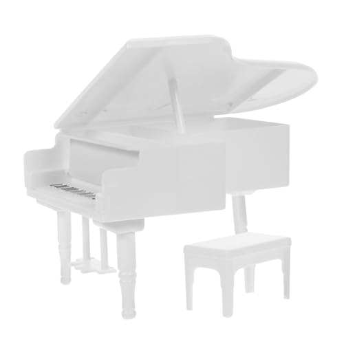 Milisten 1 Satz Mini-Klavier-Ornament Mini-Puppenhausklavier Klavierspielzeug -Klavier Miniaturen Dekoration Miniaturmöbel Puppenhaus-Miniaturzubehör Weiß Milisten 1 Satz Mini-Klavier-Ornament Mini-Puppenhausklavier Klavierspielzeug -Klavier Miniaturen Dekoration Miniaturmöbel Puppenhaus-Miniaturzubehör Weiß von Milisten
