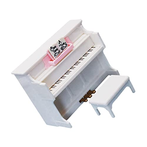 Milisten 1 Satz Mini -Klavierspielzeug winziges Klavier Puppenhaus kleine Klaviertastatur Miniaturklavierspielzeug Piano-Modell kreative Mini-Deko Mini-Klavier Mini-DIY-Schmuck Plastik Weiß von Milisten
