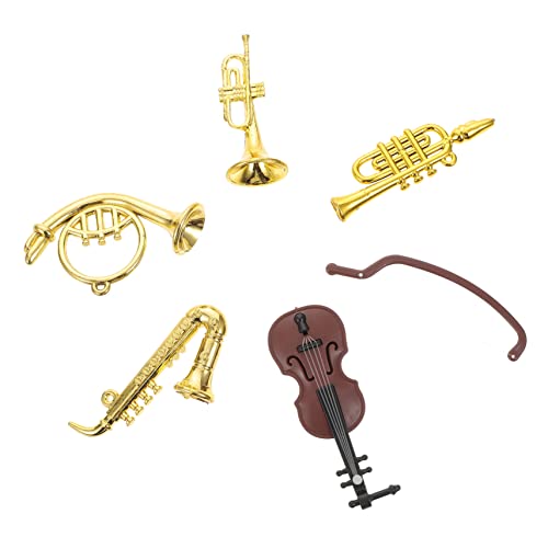 Milisten 1 Satz Mini-Musikinstrumentenmodell Puppenhaus Geige Trompete Musical Miniaturinstrumente Mini-Violine-Ornament Mini-Violine-Modell Posaune Miniatur-Zubehör Plastik Milisten 1 Satz Mini-Musikinstrumentenmodell Puppenhaus Geige Trompete Musical Miniaturinstrumente Mini-Violine-Ornament Mini-Violine-Modell Posaune Miniatur-Zubehör Plastik von Milisten