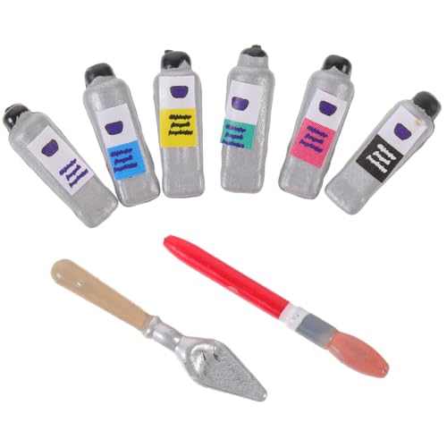 Milisten 1 Satz Mini Pigment Box spielzeuge puppenhaus DIY -Modell Zubehör für Puppenhäuser Miniatur-Malwerkzeug Mini-Dekoration Mini- -Landschaftsstütze Plastik von Milisten