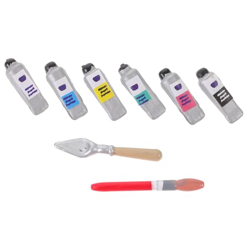 Milisten 1 Satz Mini Pigment Box spielzeuge puppenhaus Mini-Dekoration Mini House Accessory DIY -Modell Zubehör für Puppenhäuser Miniatur-Malwerkzeug Plastik von Milisten