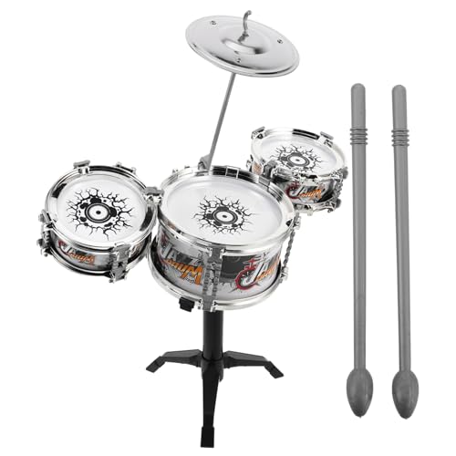 Milisten 1 Satz Mini-Schlagzeug Bausatz Musikspielzeug Instrument früh Kindertrommel -Trommeln trommeln Plastik Schwarz Milisten 1 Satz Mini-Schlagzeug Bausatz Musikspielzeug Instrument früh Kindertrommel -Trommeln trommeln Plastik Schwarz von Milisten