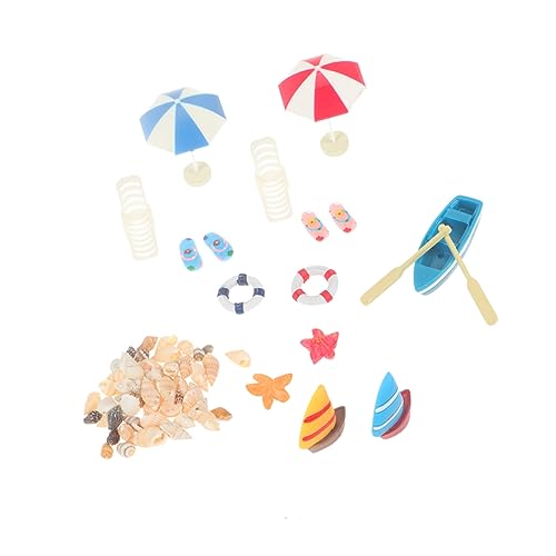 Milisten 1 Satz Mini Strand Dekoration Set mit Resin Boote Liegestühle und Sonnenschirme für Miniaturhäuser Sandkästen und Kreative Deko Milisten 1 Satz Mini Strand Dekoration Set mit Resin Boote Liegestühle und Sonnenschirme für Miniaturhäuser Sandkästen und Kreative Deko von Milisten