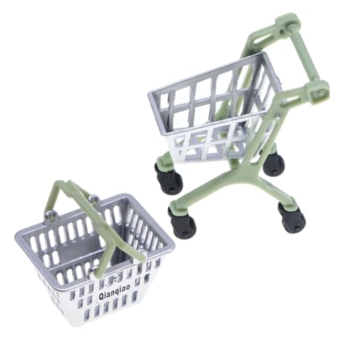 Milisten 1 Satz Mini Supermarkt Einkaufskorb Szenenzubehör Mini-Korb aus Kunststoff Puppenhaus mini Mini-Hausmöbel- Kleiner Supermarktkorb Puppenhaus Korb Plastik von Milisten