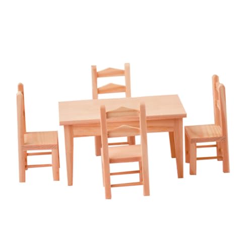 Milisten 1 Satz Mini-Tisch Und Stuhl-Set Miniaturmöbel Spielzeugküche Mini-puppenhausmöbel Spielzeughaus Simulierte Möbel Mini Möbelmodelle Spielhauszubehör Hölzern Milisten 1 Satz Mini-Tisch Und Stuhl-Set Miniaturmöbel Spielzeugküche Mini-puppenhausmöbel Spielzeughaus Simulierte Möbel Mini Möbelmodelle Spielhauszubehör Hölzern von Milisten