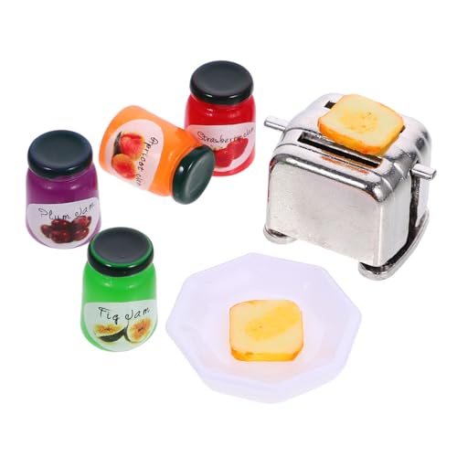 Milisten 1 Satz Mini-Toaster für kinderspielzeug puppenhaus küchenzubehör backofen mini Bread Machine Puppenhausmöbel Requisite Miniatur-Ornamente Mini-Modell Legierung von Milisten