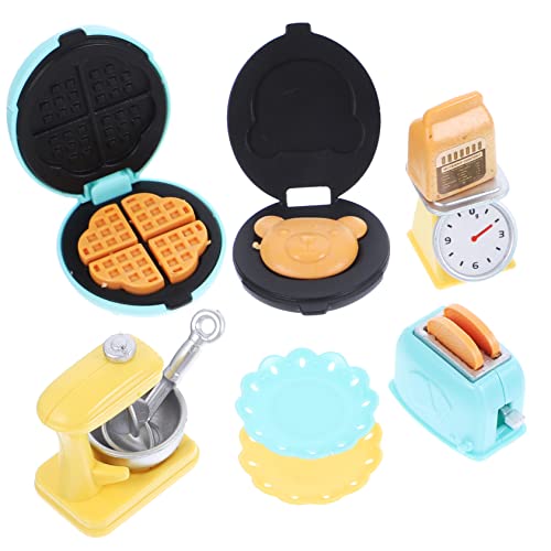 Milisten 1 Satz Mini-küchenwerkzeuge Mini House Decor Miniatur-puppenhaus-küchen-backzubehör Kinderspielzeug Wohnaccessoire Mini-raumszenenspielzeug Mixer Dollhouse Back Plastik von Milisten
