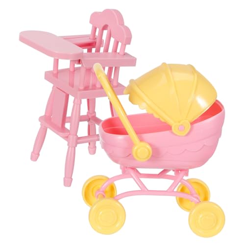 Milisten 1 Satz Mini -spielzeugwagen -Kinderwagen Kinderwagen Mini-zubehör Für Puppen Spielzeugkinderwagen Für Babypuppen Mini-puppenwagen Mini-Kinderwagen Abs von Milisten