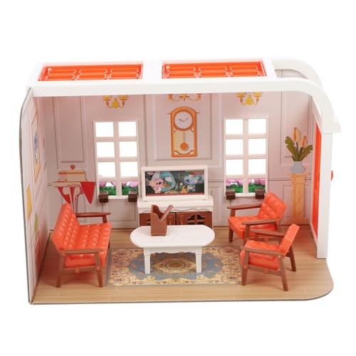 Milisten 1 Satz Mini -szenenmodell Kinderspielzeug Miniatur Kleines Heimset Mini-raumszenenspielzeug Mini House Kits Mikro-Wohnzimmer-szenenspielzeug Plastik von Milisten