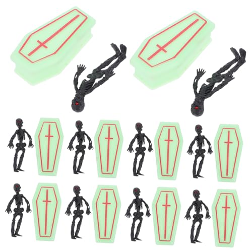 Milisten 1 Satz Miniatur Dekoration Set Prank Coffin Box für Partys Nachtleuchtende Sargbox mit Schwarzem Skelett Lustige Requisiten für Halloween und Feiern Milisten 1 Satz Miniatur Dekoration Set Prank Coffin Box für Partys Nachtleuchtende Sargbox mit Schwarzem Skelett Lustige Requisiten für Halloween und Feiern von Milisten