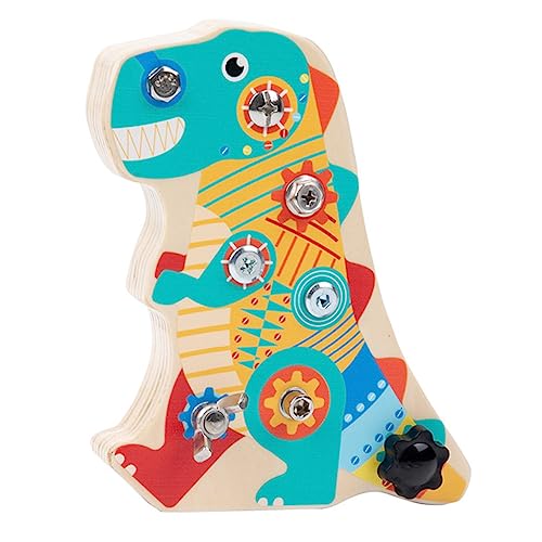 Milisten 1 Satz Montessori Holzspielzeug Lustiges Dinosaurier Schraubenspiel für Lernspielzeug Feinmotorik und Logischem Reusable Gestaltet für Eltern Junge Mädchen Aktivitäten von Milisten