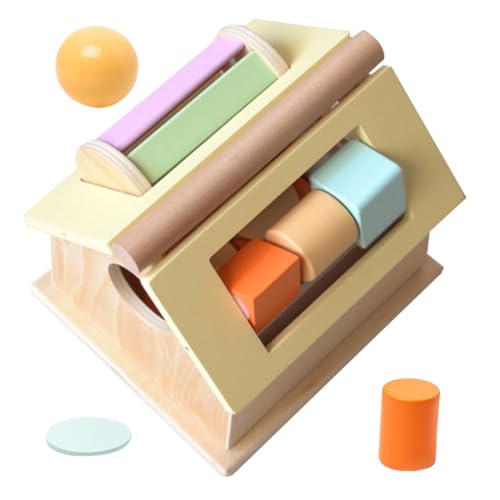 Milisten 1 Satz Münzbox kompaktes Kinderspielzeug hölzernes sensorisches pädagogisches sensorisches kognitives für Holz von Milisten