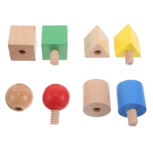 Milisten 1 Satz NUT -Kombinationsspielzeug holzspielzeug sichere Puzzlespielzeug konstruktionsspielzeug Puzzle-Brett Stamm Holzschraubenspielzeug von Milisten