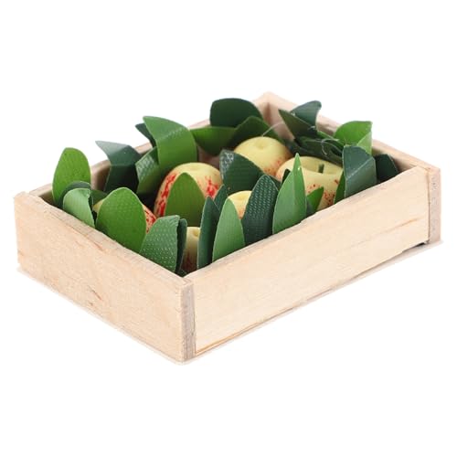 Milisten 1 Satz Obst-Modell Puppenhaus-lebensmittelausstellung Miniatur-lebensmittelzubehör Zubehör Für Den Miniaturladen Puppenhaus-tischdekoration Puppenhaus-Miniatur-Obst Holz von Milisten