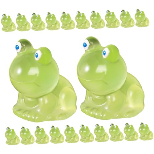 Milisten 1 Satz Ornament Entzückender Kleiner Frosch Mini Figur Froschplüsch Lustige Schreibtischdekoration Winzige Frösche Froschspielzeug Cartoon Froschstatuen Kleines 25 Stück von Milisten