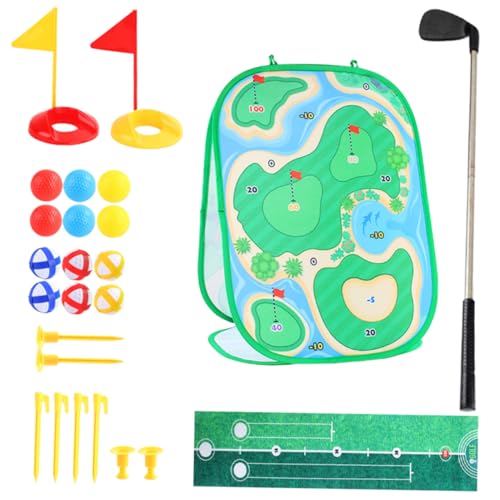 Milisten 1 Satz Outdoor Golf Spielzeugset für Golfmatte Tragbar für Drinnen und Draußen Perfektes Golfspielzeug für Jungen für Freizeitgestaltung Zubehör von Milisten