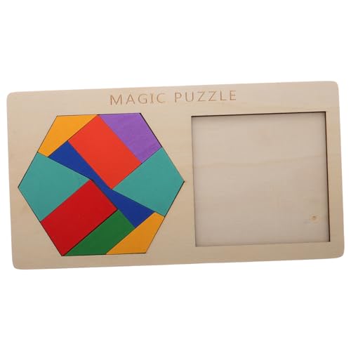 Milisten 1 Satz Pädagogisches Bausteinspielzeug Gehirnverbesserungsgerät Für Geometrisches Puzzle Frühes Bildungsspielzeug Blockpuzzle Mit Geometrischen Formen Rätsel Holz von Milisten
