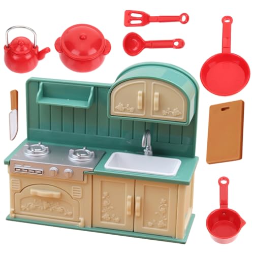 Milisten 1 Satz Pfannenwender-Modell Mini- -Geschirr Mini-küchenrequisite Miniatur-puppenhauszubehör Mini-küchenzubehör Puppenhaus-kochgeschirr Mini-hausküchenwerkzeug Plastik von Milisten