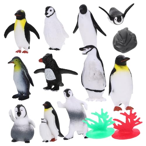 Milisten 1 Satz Pinguin-Modell-Ornamente Pinguinmodelle Miniatur-Pinguinfiguren Penguin -Statuen Miniaturfiguren zum Basteln Pinguinfiguren zum Basteln Plastik von Milisten