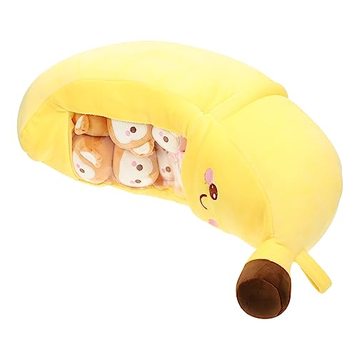 Milisten 1 Satz Plüsch Banane Kissen Kuscheltier Kissen für Dekorative Mini Dolls für Sofa zu Weihnachten Hochzeiten von Milisten