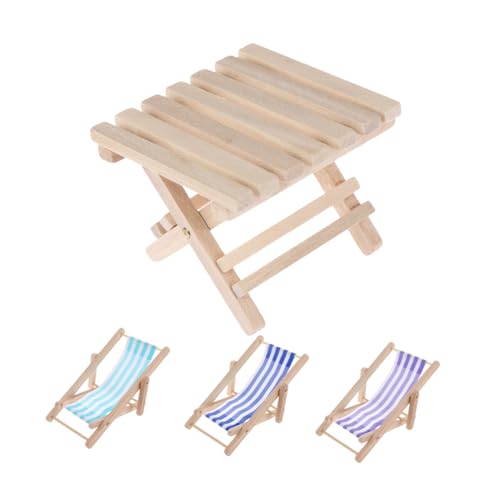 Milisten 1 Satz Puppenhaus Mini Holz Liegestuhl Modell mit Strandtisch Farben Blau für Puppenhaus Dekoration und Kreative Szenengestaltung Milisten 1 Satz Puppenhaus Mini Holz Liegestuhl Modell mit Strandtisch Farben Blau für Puppenhaus Dekoration und Kreative Szenengestaltung von Milisten