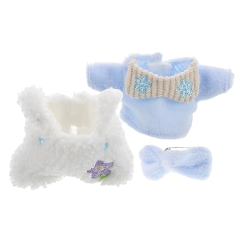Milisten 1 Satz Puppenkleidung Plüschkleidung Puppen-Outfit plüsch Schlafanzug Mode für Kuscheltiere Puppenaccessoires Puppenkleidchen Kleider Hund klein Hemd T -Shirt realistisch Polyester von Milisten