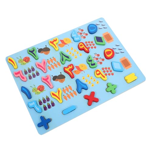 Milisten 1 Satz Puzzle- Für Zahlentafel Kindererziehung Kinderspielzeug Bildungsspielzeug -Puzzle- Kleine Rätsel Für Holz von Milisten