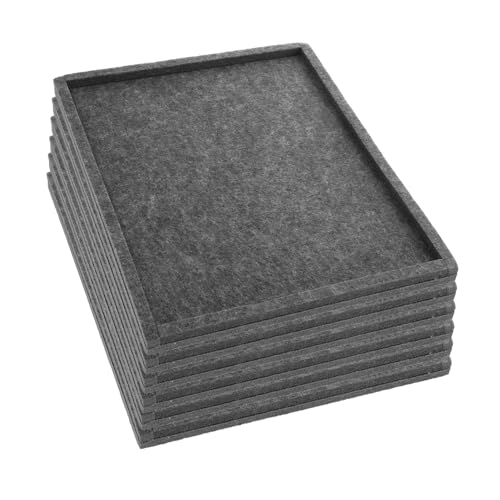 Milisten 1 Satz Puzzle Sortier aus Filz Stapelbare Aufbewahrungstabletts für Puzzlestücke Multifunktionaler Organizer für Effiziente Sortierung und Verlustvermeidung Tiefgrau von Milisten