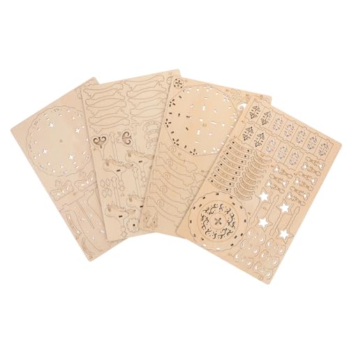 Milisten 1 Satz Puzzle Weihnachten Rätsel Kind klein Erwachsene lehrreich Dein hölzern Beige von Milisten