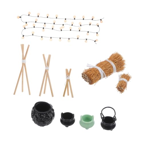 Milisten 1 Satz Realistische Miniaturfeuerstelle mit Kessel und Holzrahmen für Halloween Dekoration und Puppenhaus Modelle für Kreative Displays und Vielseitige Anwendungen Milisten 1 Satz Realistische Miniaturfeuerstelle mit Kessel und Holzrahmen für Halloween Dekoration und Puppenhaus Modelle für Kreative Displays und Vielseitige Anwendungen von Milisten