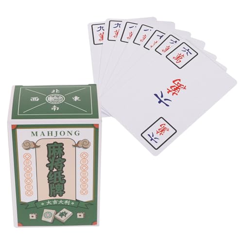 Milisten 1 Satz Reise Mahjong Kartenset Tragbare Chinesische Mahjong Karten für Zuhause Partys und Bars mit Hochwertiger Verarbeitung und Leichtem Design Milisten 1 Satz Reise Mahjong Kartenset Tragbare Chinesische Mahjong Karten für Zuhause Partys und Bars mit Hochwertiger Verarbeitung und Leichtem Design von Milisten