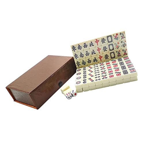 Milisten 1 Satz Reiseset für Chinesisches Mahjong Tragbares Mahjong Spielset mit Würfeln für Familienunterhaltung Partys und Reisen mit Aufbewahrungsbox für Unterwegs und Milisten 1 Satz Reiseset für Chinesisches Mahjong Tragbares Mahjong Spielset mit Würfeln für Familienunterhaltung Partys und Reisen mit Aufbewahrungsbox für Unterwegs und von Milisten