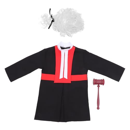 Milisten 1 Satz Richterkostüm für Perücke und Richterhammer Unisex Rollenspiel Outfit für Karneval Kindergeburtstag Halloween und Kreative Spiele Milisten 1 Satz Richterkostüm für Perücke und Richterhammer Unisex Rollenspiel Outfit für Karneval Kindergeburtstag Halloween und Kreative Spiele von Milisten