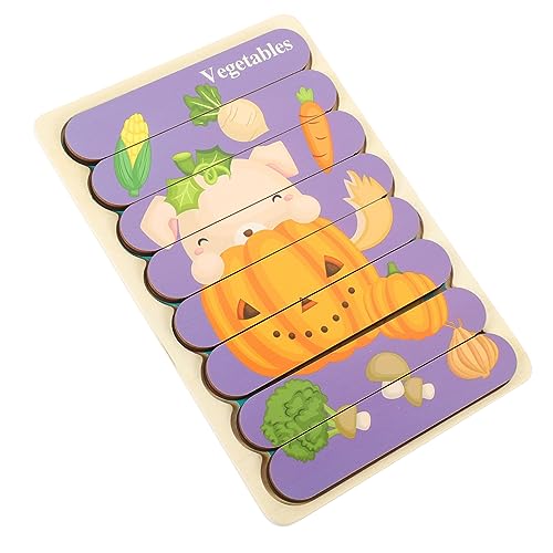 Milisten 1 Satz Riegel -Puzzlespielzeug Lernen Kinderspielzeug Holz-Gemüse-Obst-Puzzle- Puzzle- für Rätsel für Kleinkinder Rätsel für hölzern Milisten 1 Satz Riegel -Puzzlespielzeug Lernen Kinderspielzeug Holz-Gemüse-Obst-Puzzle- Puzzle- für Rätsel für Kleinkinder Rätsel für hölzern von Milisten