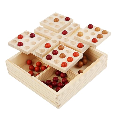Milisten 1 Satz Rotierende Goji -spielzeuge Planke Lernspielzeug Für Schachspiel Pädagogisches Schach Kinderschach Brettspiel „fünf in Einer Reihe“. Schachbrett Holz von Milisten