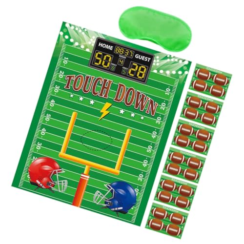 Milisten 1satz Football Party Dekorationen American Football Thema Mit Spielplakat Aufkleber Augenmaske Und Punktkleber Für Kindergeburtstagsfeier Und Sport-Events von Milisten