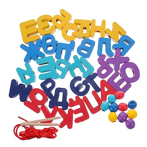 Milisten 1 Satz Russische Alphabetbausteine Puzzle mit russischen Blöcken Alphabet-Rätsel Puzzle- für Alphabet-Matching-Rätsel zur Alphabeterkennung Holz von Milisten