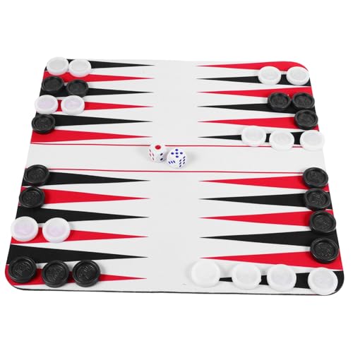 Milisten 1 Satz Satz Backgammon Brettspiele Im Freien Flugzeug -reisespiel Road Trip Rucksackspiel Roadtrip-Spiel Camping -brettspiel Tragbares Brettspiel Flugzeug Tragbares Spiel Abs von Milisten