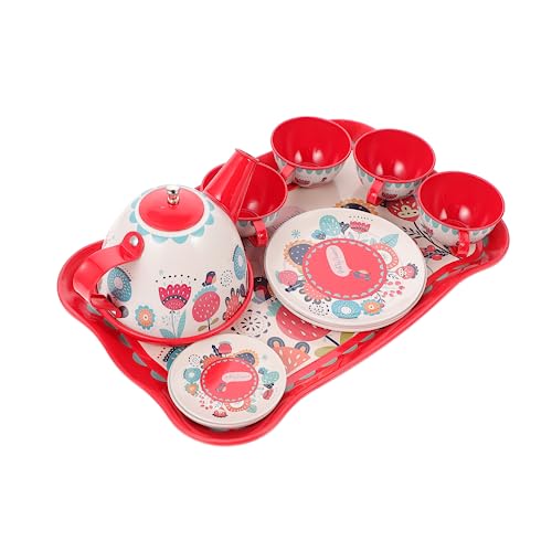 Milisten 1 Satz Satz Puppenhaus -Tee -Set Kinderspielzeug Aus Metall Nachmittagstee Spielset Rot Weißblech Milisten 1 Satz Satz Puppenhaus -Tee -Set Kinderspielzeug Aus Metall Nachmittagstee Spielset Rot Weißblech von Milisten
