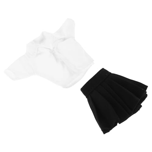 Milisten 1satz Schulmädchen Outfit Für Puppen Mit Modischer Mini-plissee-Rock Und Stylischem Shirt Für Puppen Und Plüschtiere Perfektes Zubehör Für Dress-up-Spiele von Milisten