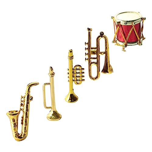 Milisten 1 Satz Saxophonmodell Mini Saxophon Miniatur Mini Klarinette Mini Instrumente Kleines Saxophon Musikalisches Mini Hauslayout Schmuck Spielhauszubehör Mini Zeug von Milisten